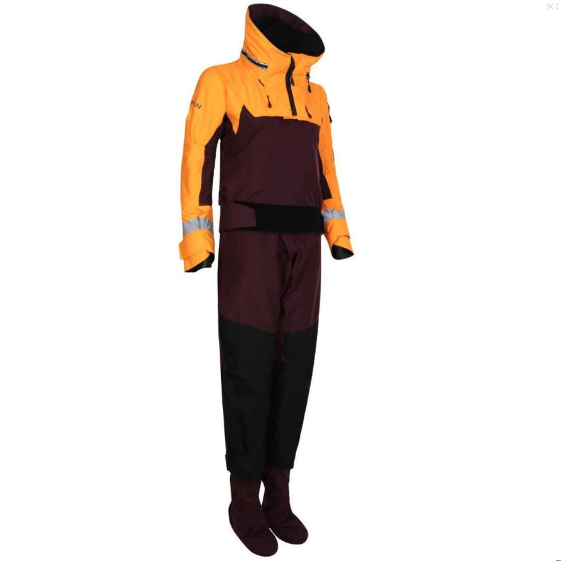 Typhoon Womens Sea Kayak Hinge Entry Drysuit Tangerine/Plum Drysuit