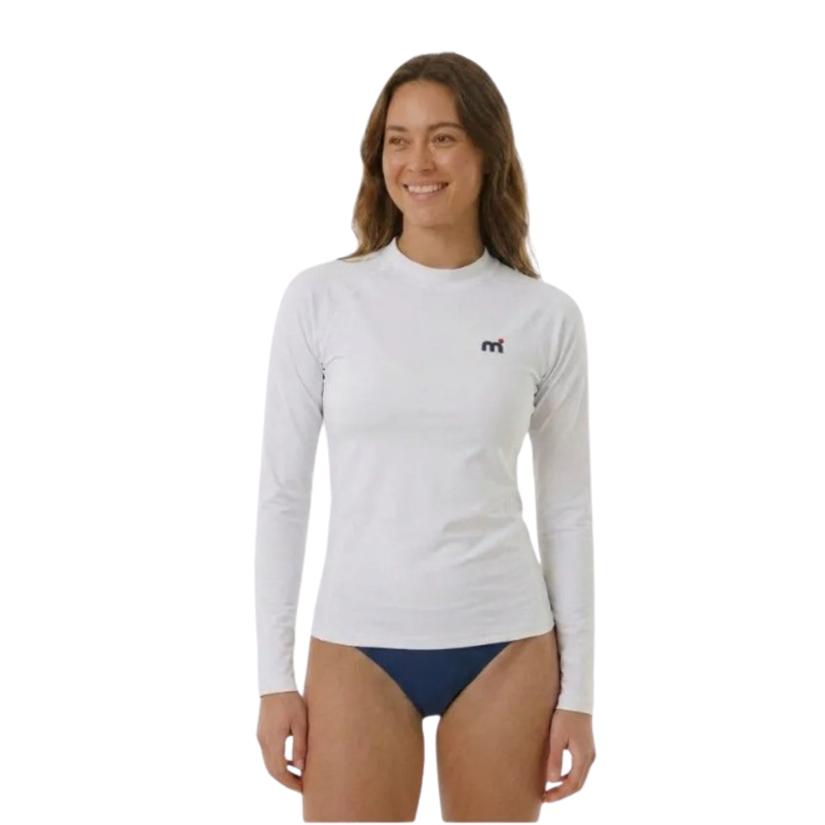 Mistral Ocean Rash Guard Ladies Long Sleeve Mini Dot - White Rash Vest