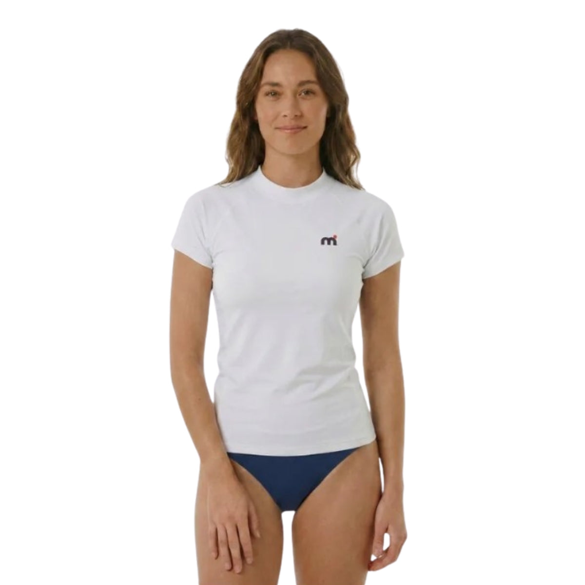 Mistral Ocean Rash Guard Ladies Short Sleeve Mini Dot - White Rash Vest