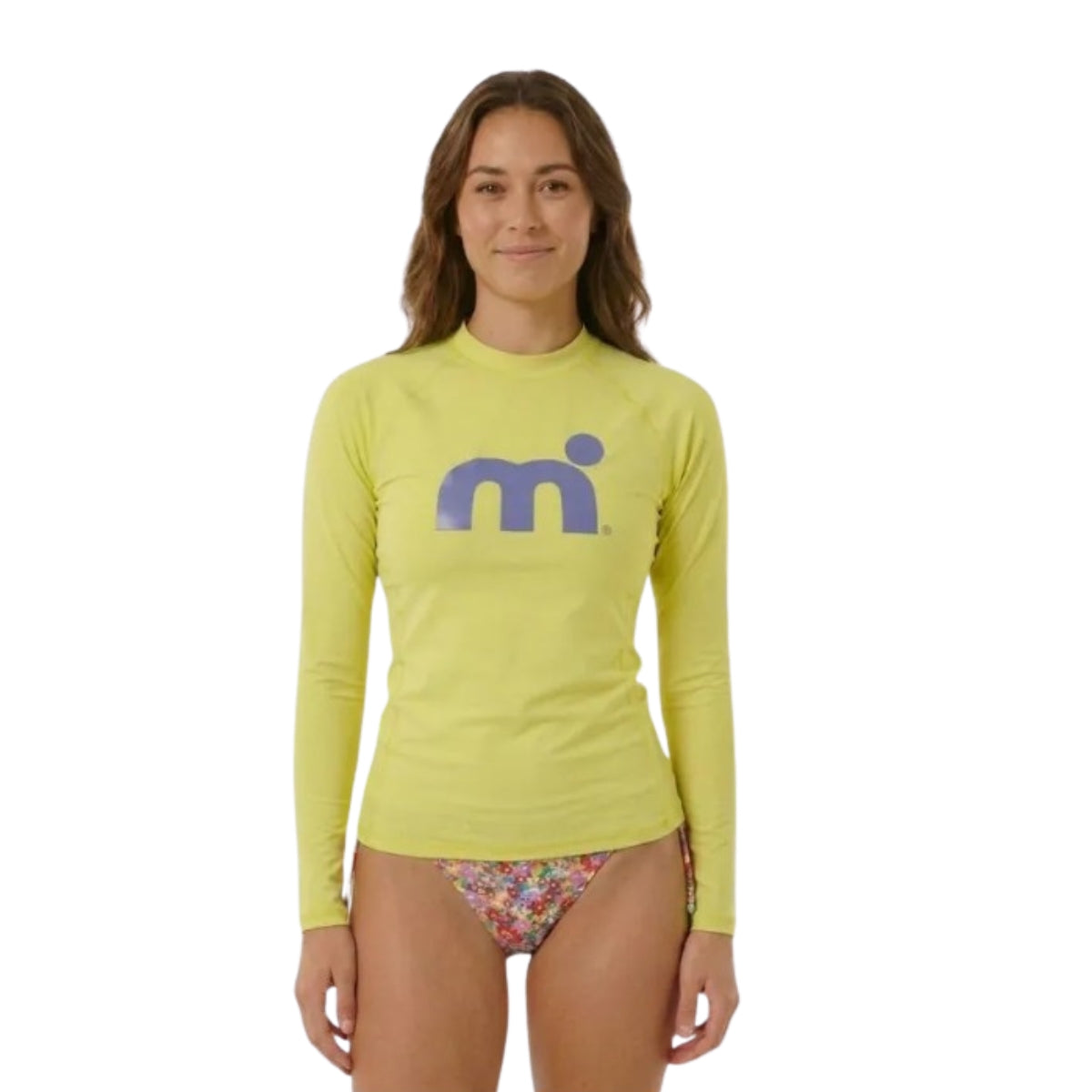 Mistral Ocean Rash Guard Ladies Long Sleeve Solid - Pale Banana Rash Vest