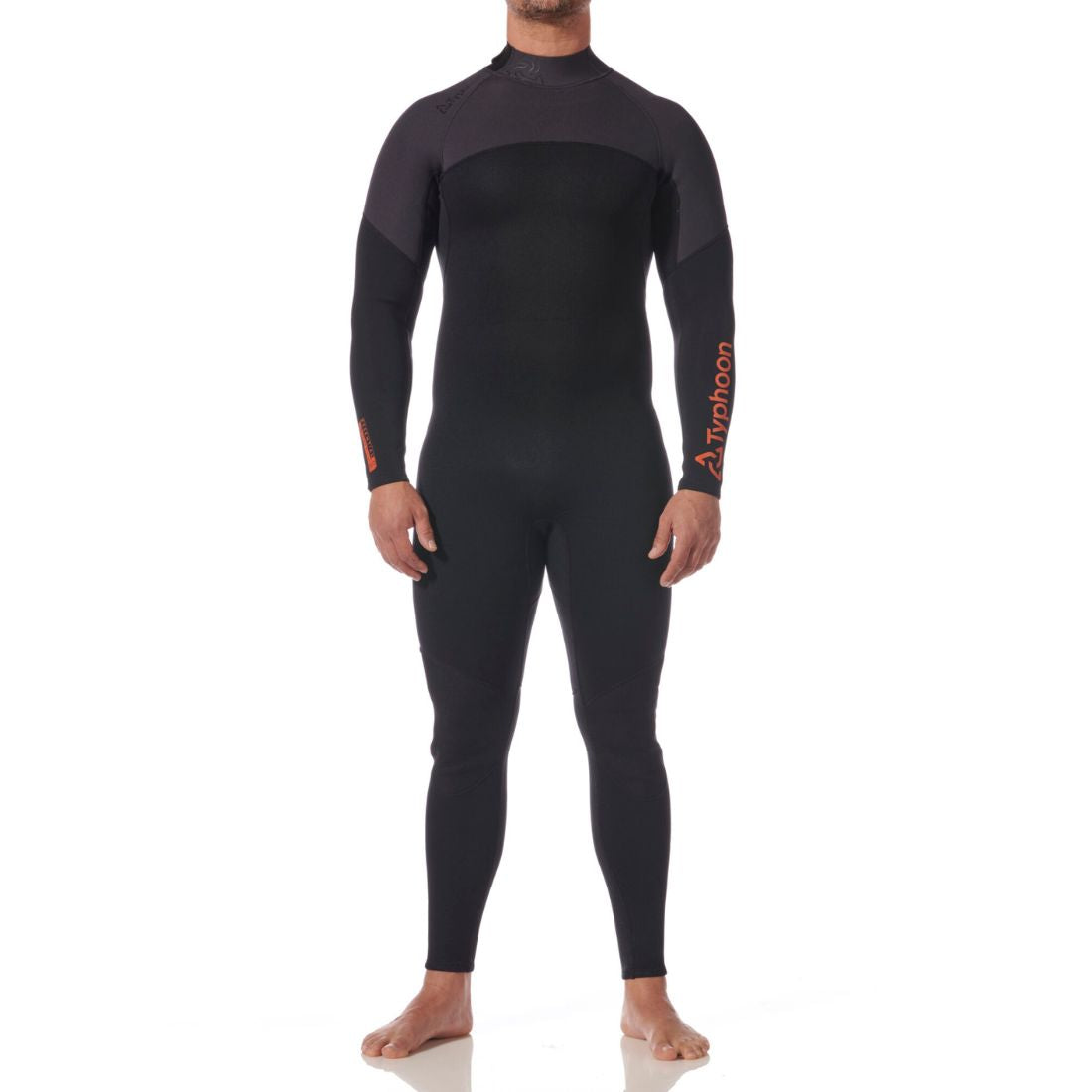 Typhoon Men's Essential 3/2mm Full Wetsuit BZ Black/Solar Men's Wetsuit