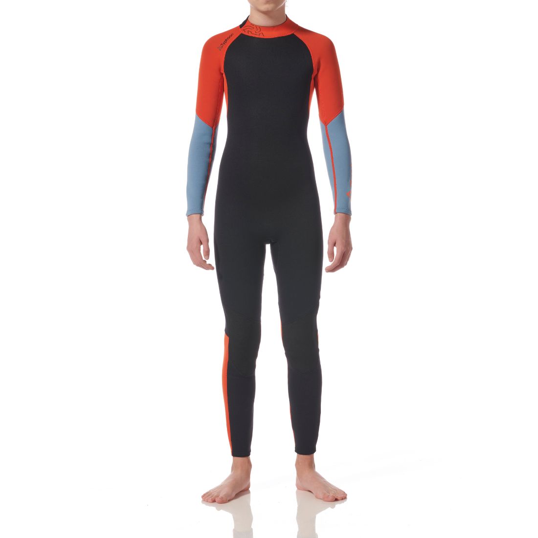 Typhoon Kid's Essential 3/2mm Full Wetsuit BZ Ember/Black Kids Wetsuit