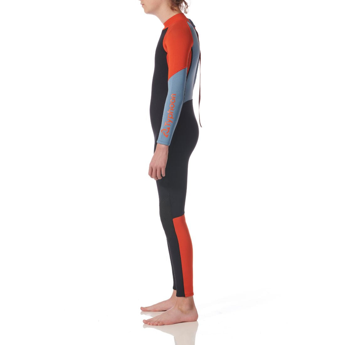 Typhoon Kid's Essential 3/2mm Full Wetsuit BZ Ember/Black Kids Wetsuit