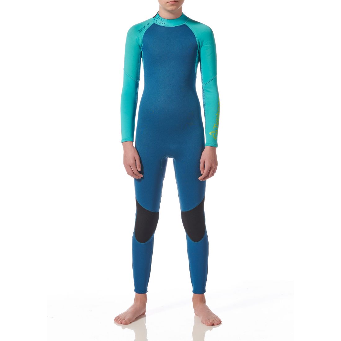 Typhoon Kid's Essential 3/2mm Full Wetsuit BZ Azure/Ocean Kids Wetsuit