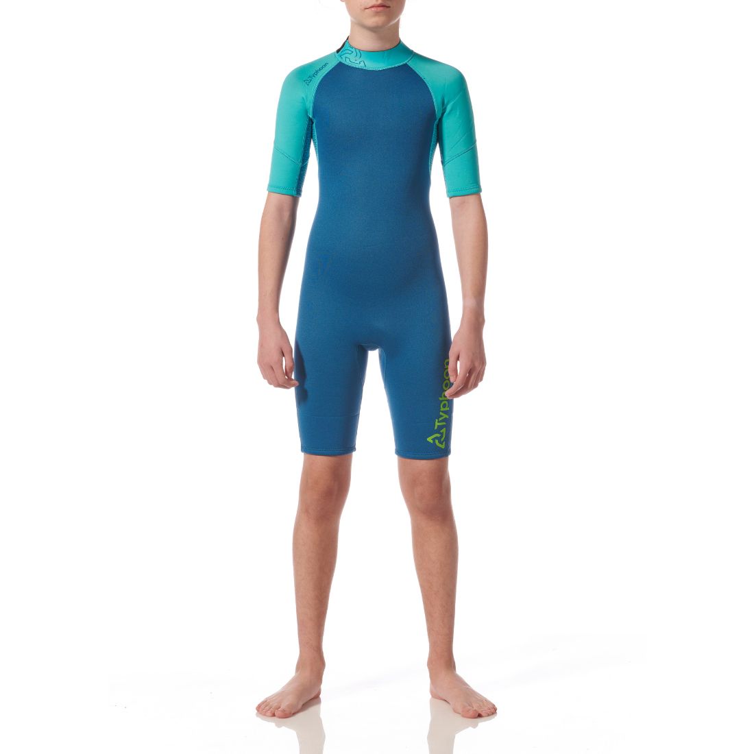Typhoon Kids Essential 3/2mm Shorty Wetsuit BZ Azure/Ocean Kids Wetsuit