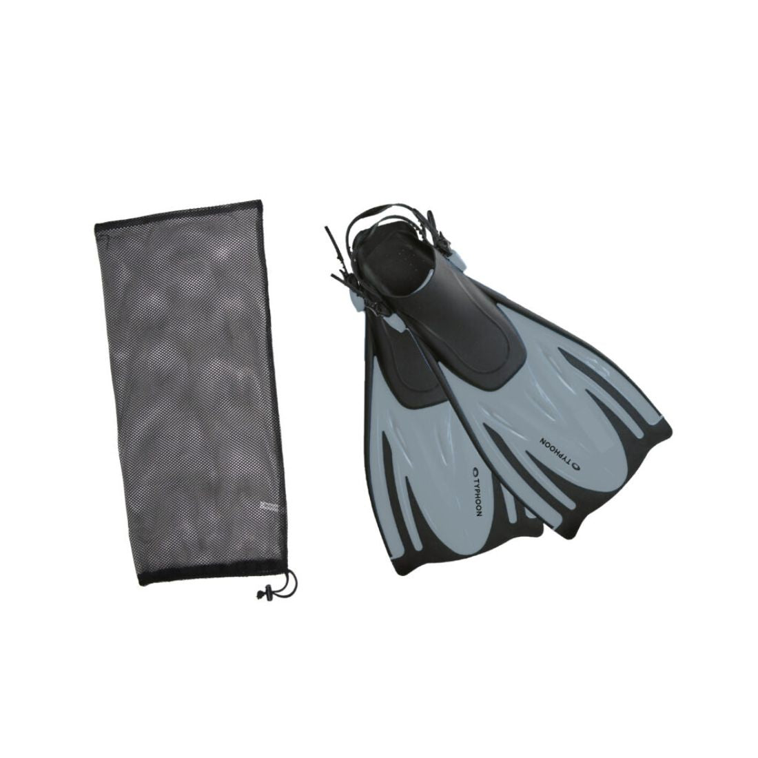 Typhoon Kids T-Jet Adjustable Foot Fin Silver S/M (UK Kid 8-13) Foot Fin