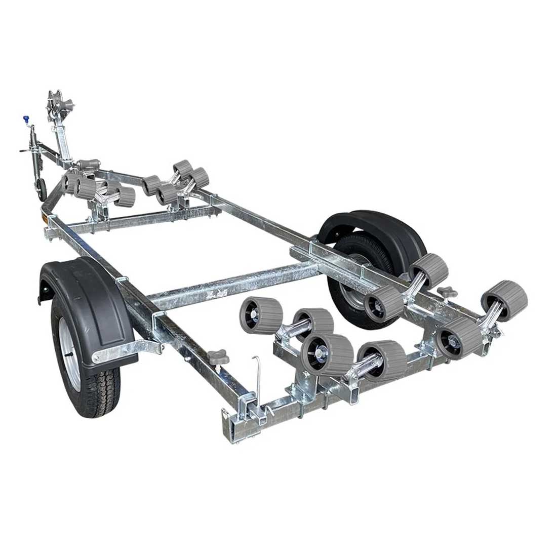 Extreme 750kg Maxi Roller Galvanised Boat Trailer Orange