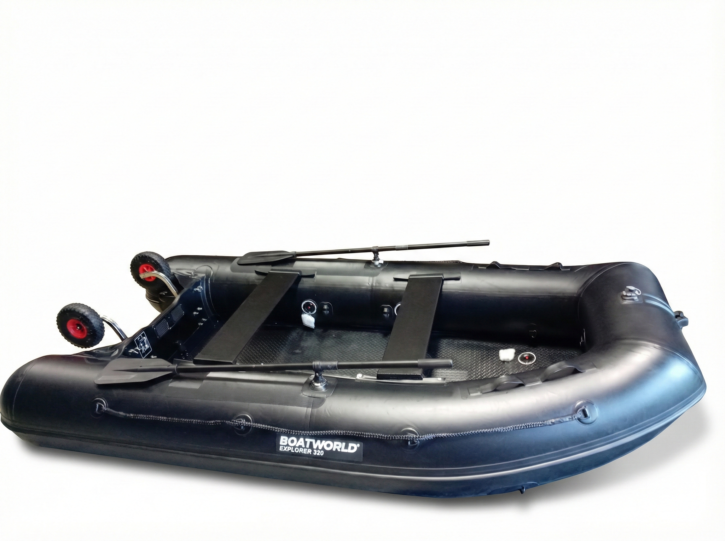 Reconditioned Boatworld Explorer 320 with stainless steel launch wheels REC-018-A Inflatable Boat