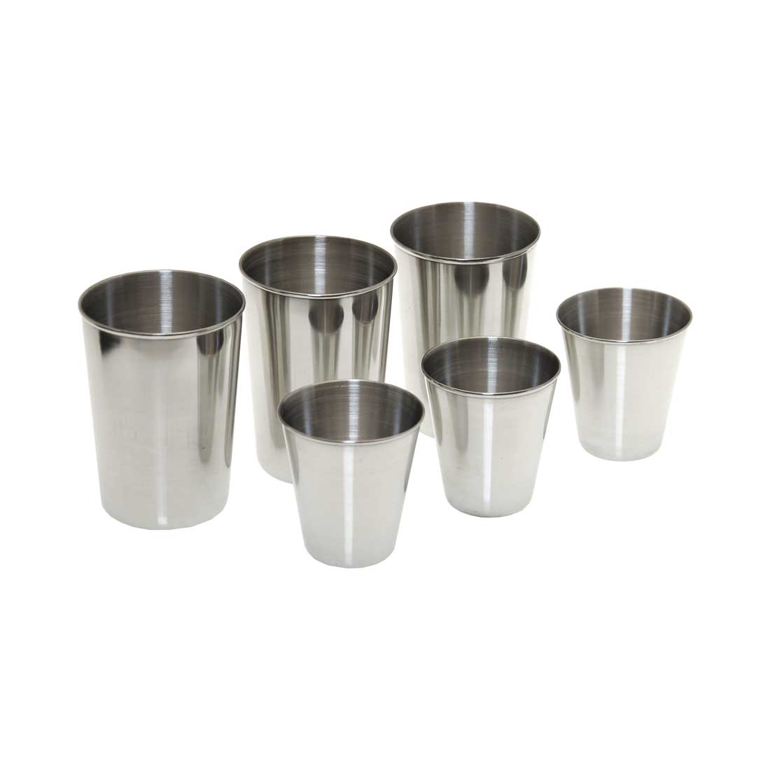 Borika FASTen Stainless Steel Cups Set of 6 Default Title