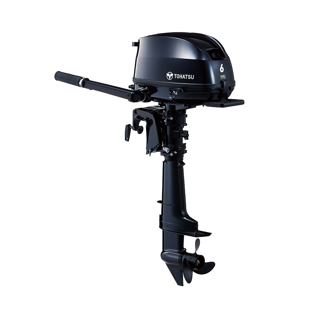 Tohatsu 6hp 4-Stroke Short Shaft Outboard Engine Short Shaft (Beluga White & Separate Fuel Tank)