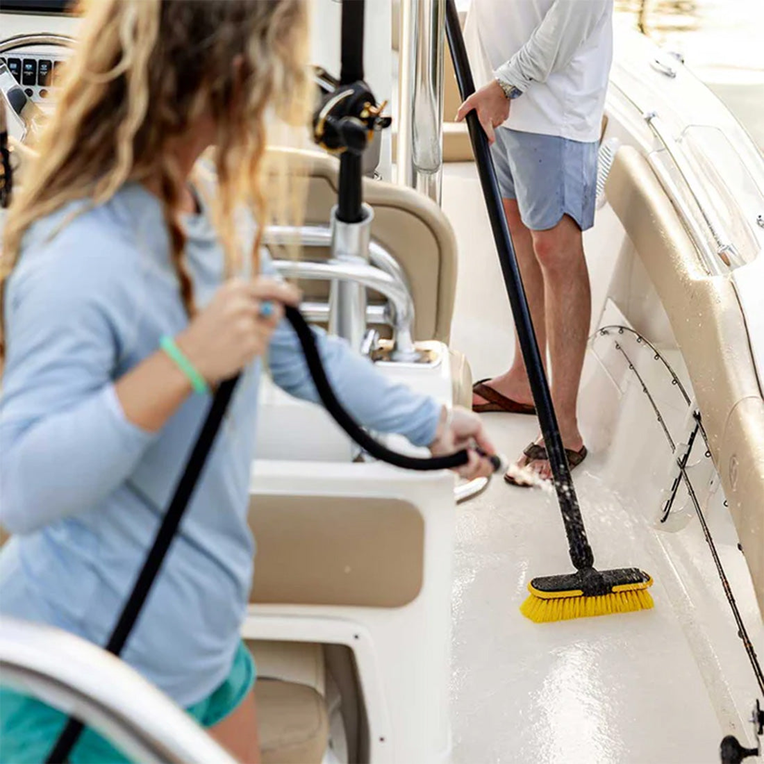 Revolve Boat Hook Stiff Brush Cleaning Maintenance