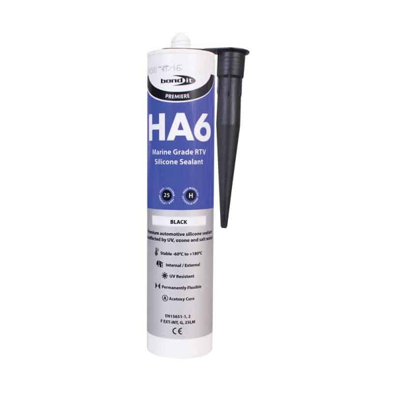 Bond It HA6 Marine Silicone Sealant Black 310ml Default Title