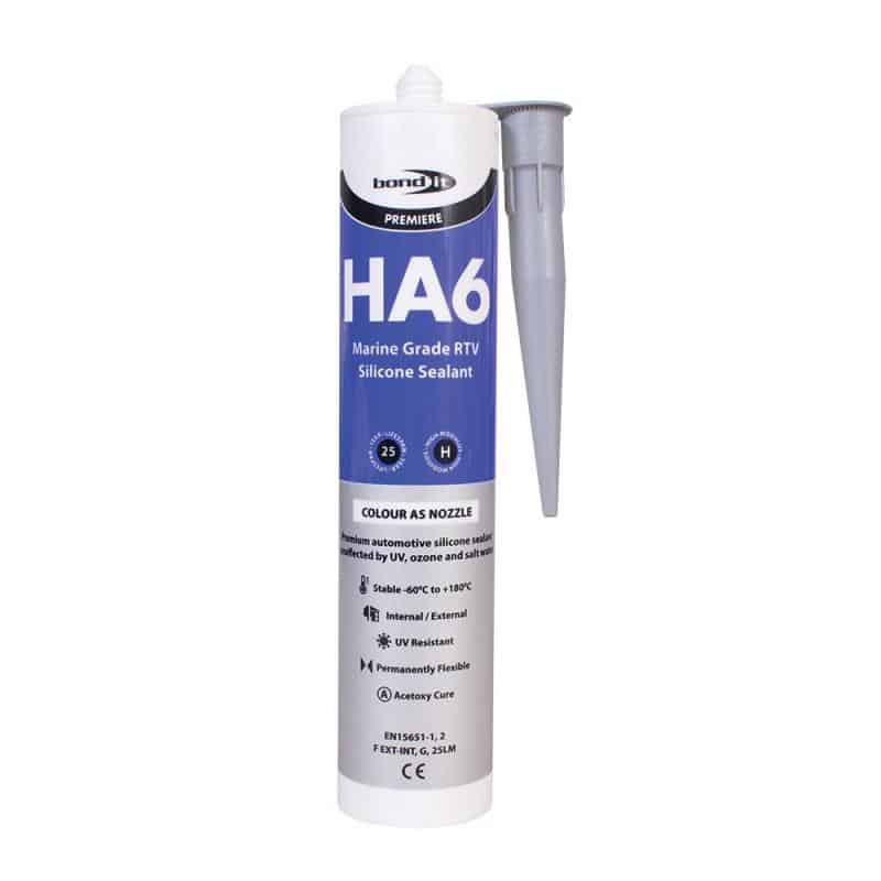 Bond It HA6 Marine Silicone Sealant Grey 310ml Default Title