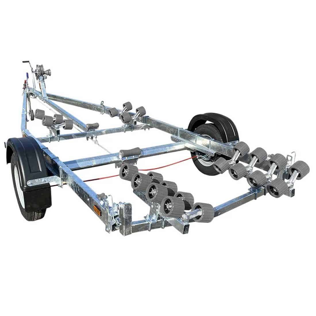 Extreme 1400kg Super Roller Galvanised Boat Trailer Green