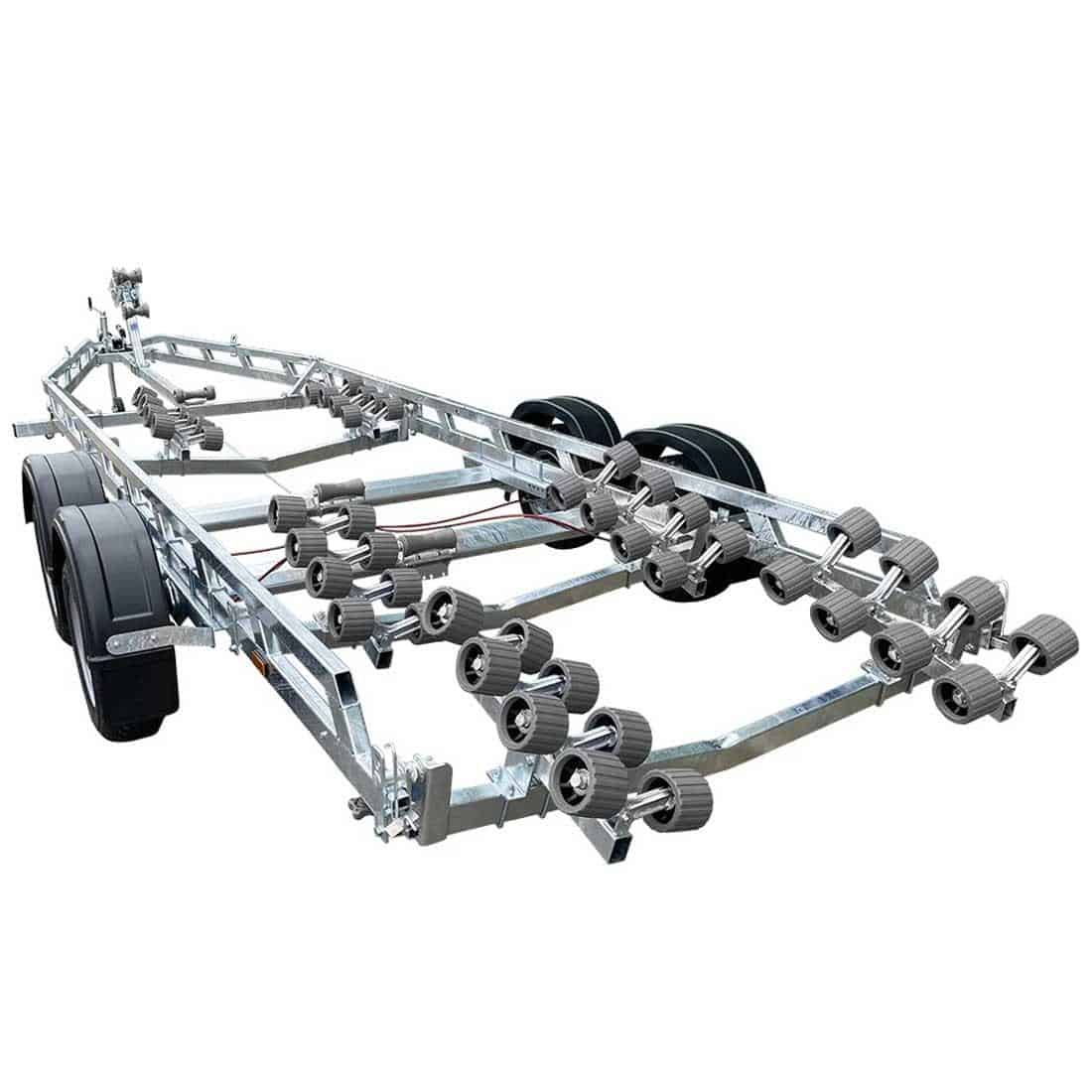 Extreme 3500kg Super Roller Galvanised Boat Trailer Red