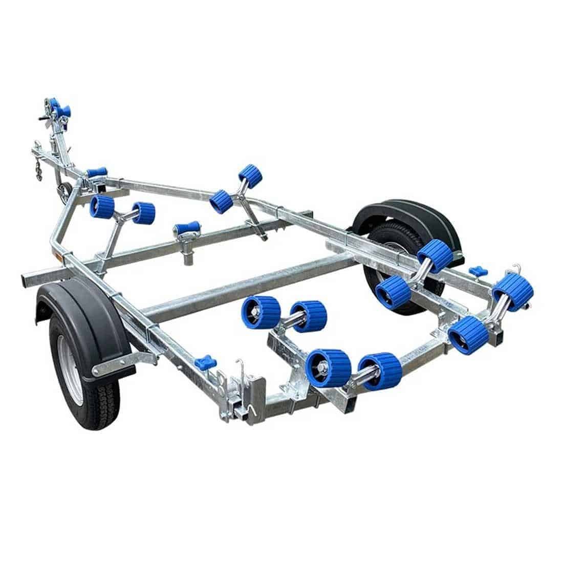 Extreme 750kg Compact Swing Galvanised Boat Trailer Blue