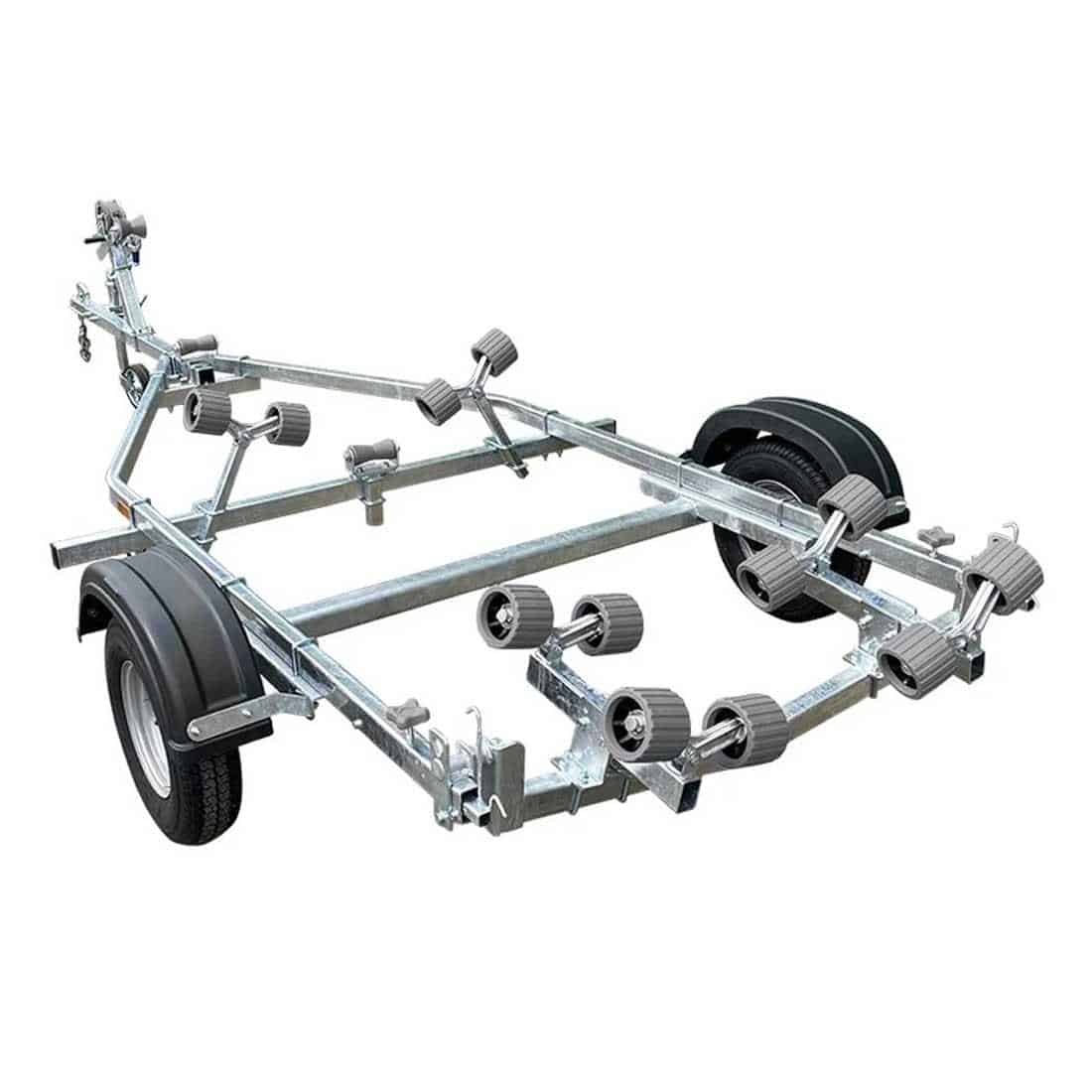Extreme 750kg Compact Swing Galvanised Boat Trailer Red