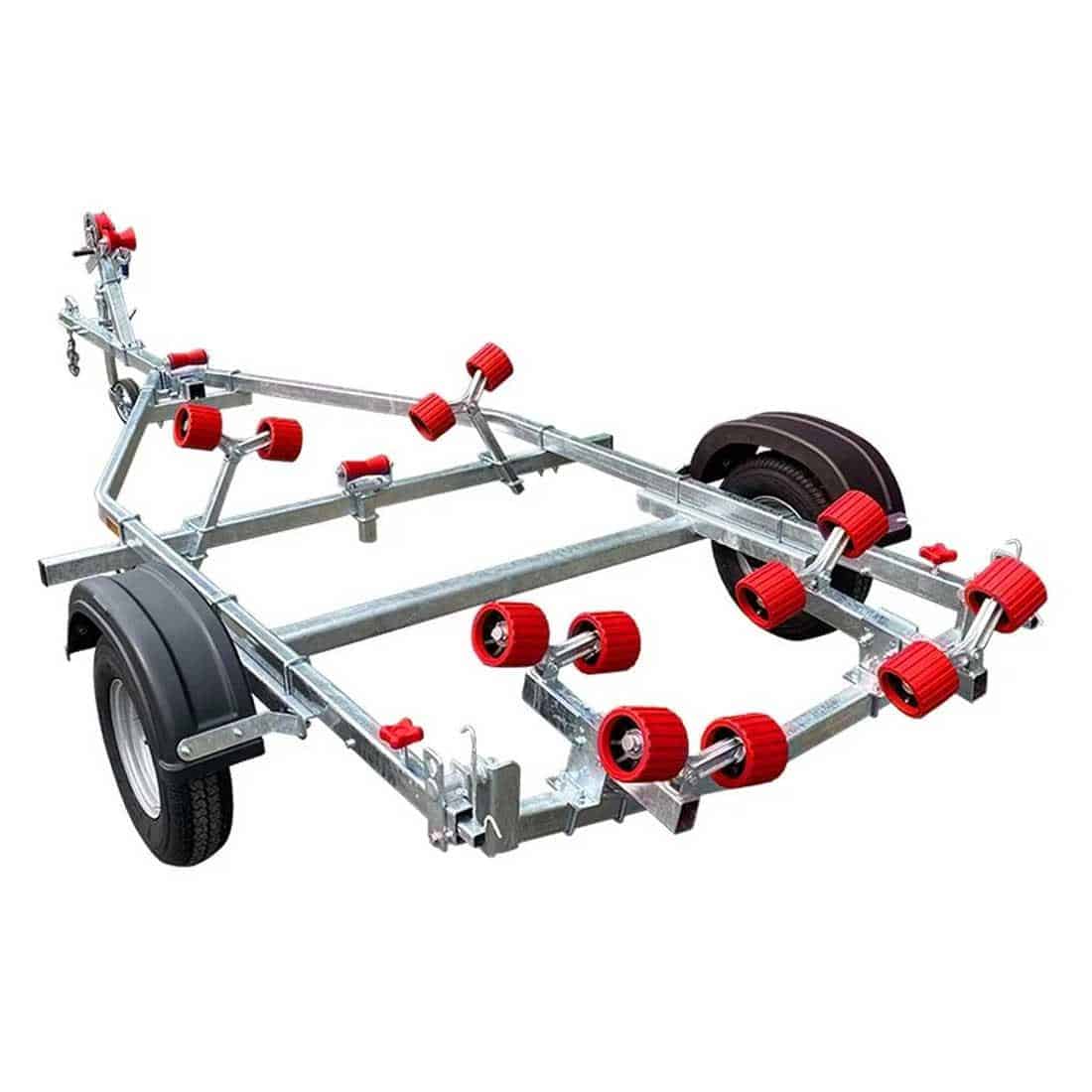 Extreme 750kg Compact Swing Galvanised Boat Trailer Orange