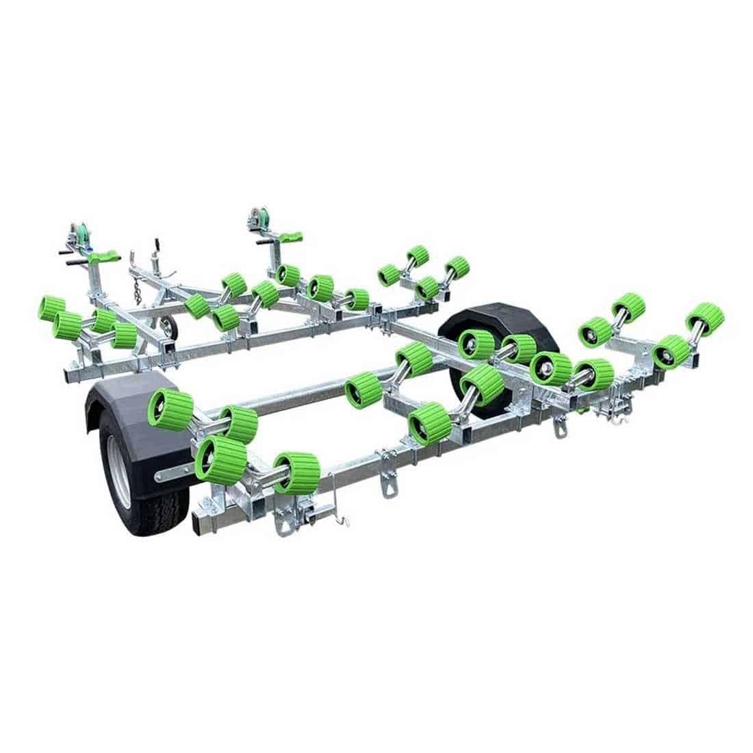 Extreme 750kg Double Jetski Roller Galvanised Boat Trailer Grey