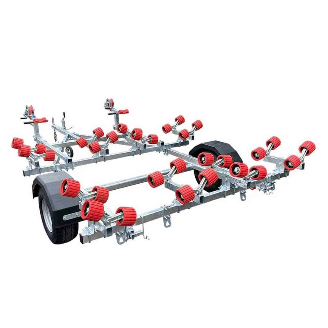 Extreme 750kg Double Jetski Roller Galvanised Boat Trailer Orange