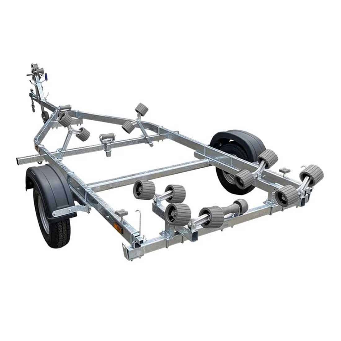 Extreme 750kg Keel Roller Galvanised Boat Trailer Red