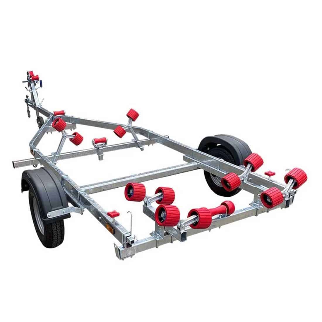 Extreme 750kg Keel Roller Galvanised Boat Trailer Orange