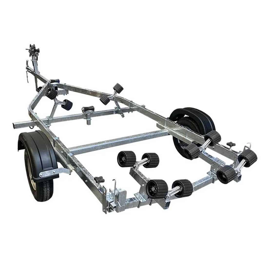 Extreme 750kg Swing Galvanised Boat Trailer Black