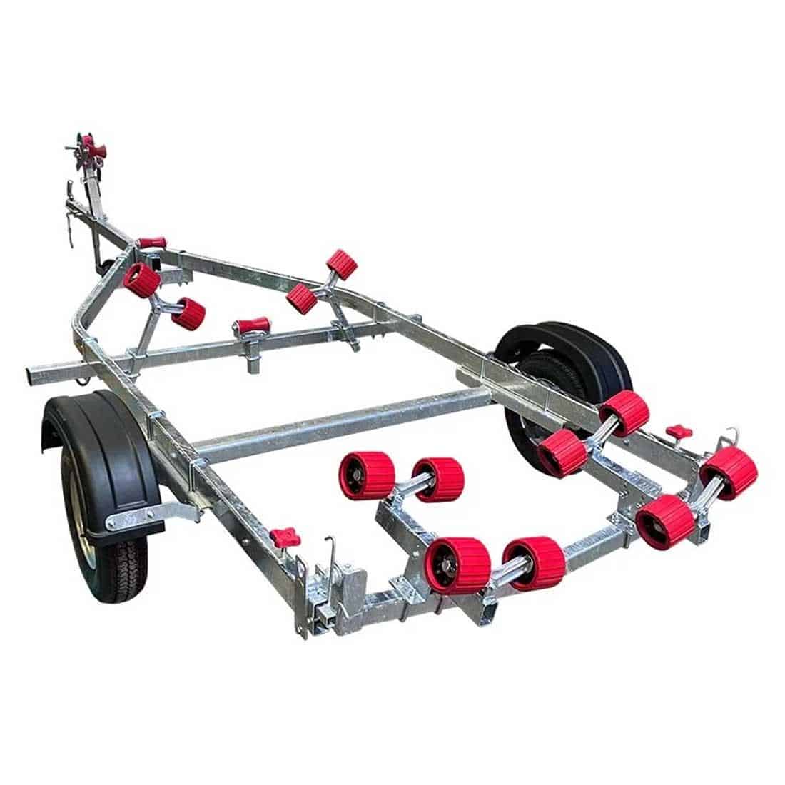 Extreme 750kg Swing Galvanised Boat Trailer Red
