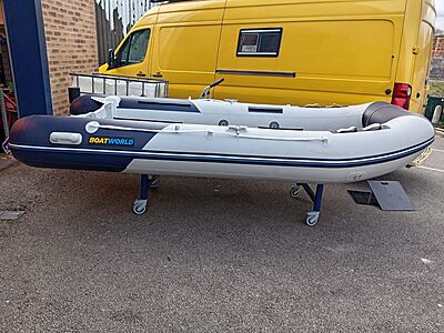 Reconditioned Boatworld Air V type Floor 380 Inflatable Boat with Trim Tabs R-030-D Inflatable Boat