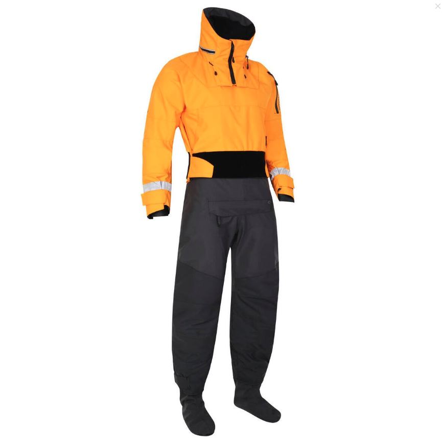 Typhoon Mens Sea Kayak Hinge Entry Drysuit Tangerine/Grey Drysuit