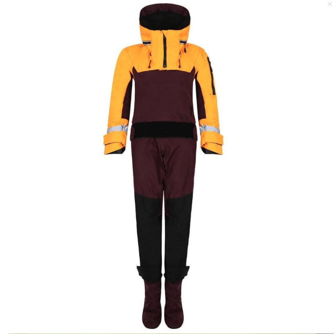 Typhoon Womens Sea Kayak Hinge Entry Drysuit Tangerine/Plum Drysuit