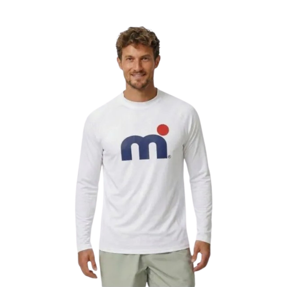 Mistral Ocean - Men's Rash Guard Long Sleeve Solid - White Rash Vest