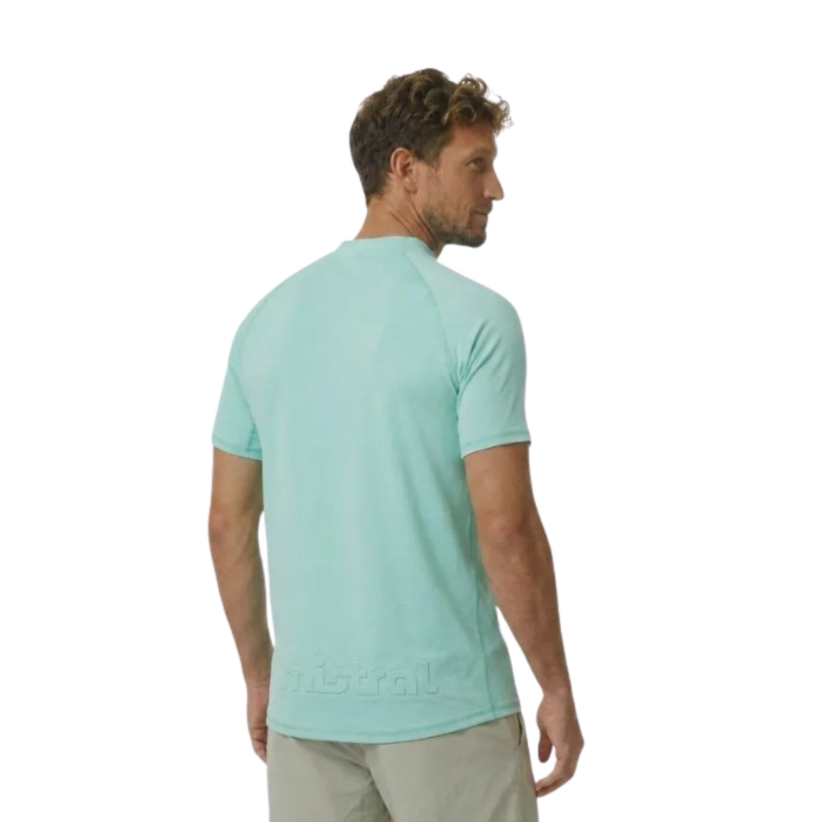 Mistral Ocean Rash Guard Men's Short Sleeve Mini Dot - Opal Blue Rash Vest