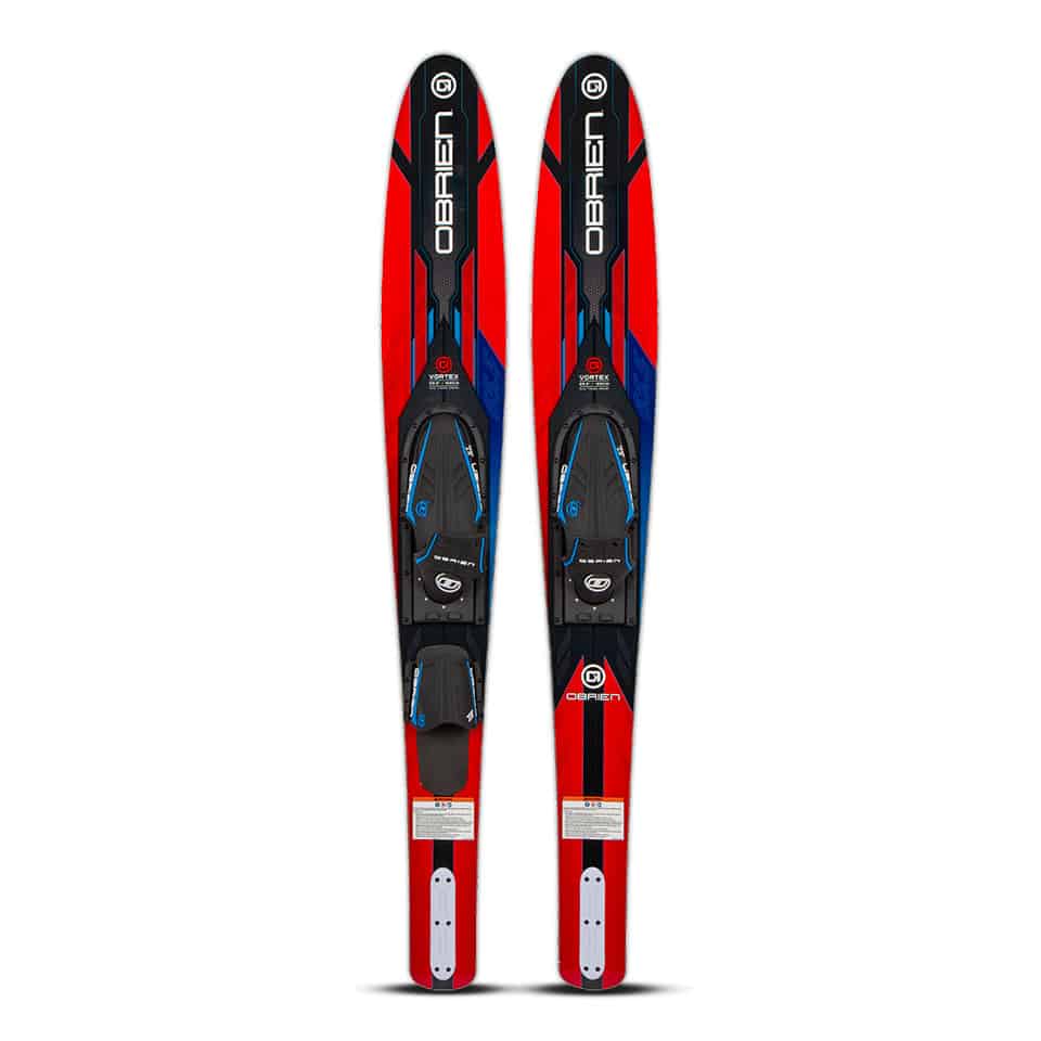 O'Brien Vortex Combo Water Skis 65.5in Red with X7 Bindings