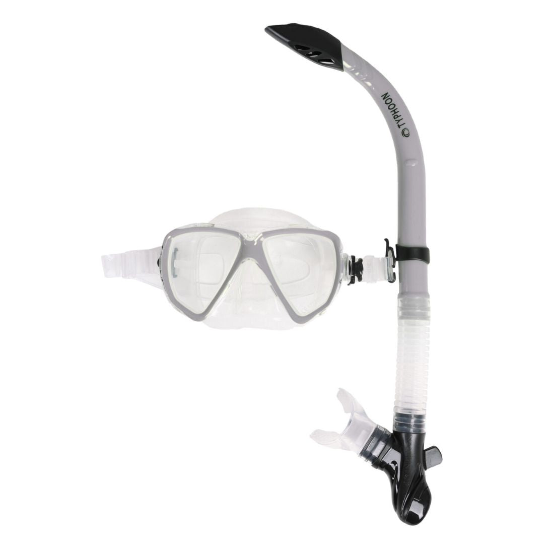 Typhoon Kids Mask & Snorkel Combo Set with Mesh Bag Silver