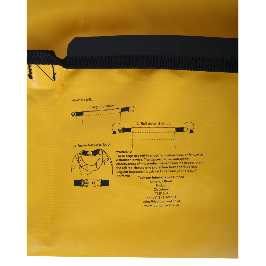 Typhoon Seaton Dry Roll Top Bag Yellow/Black Dry Bag