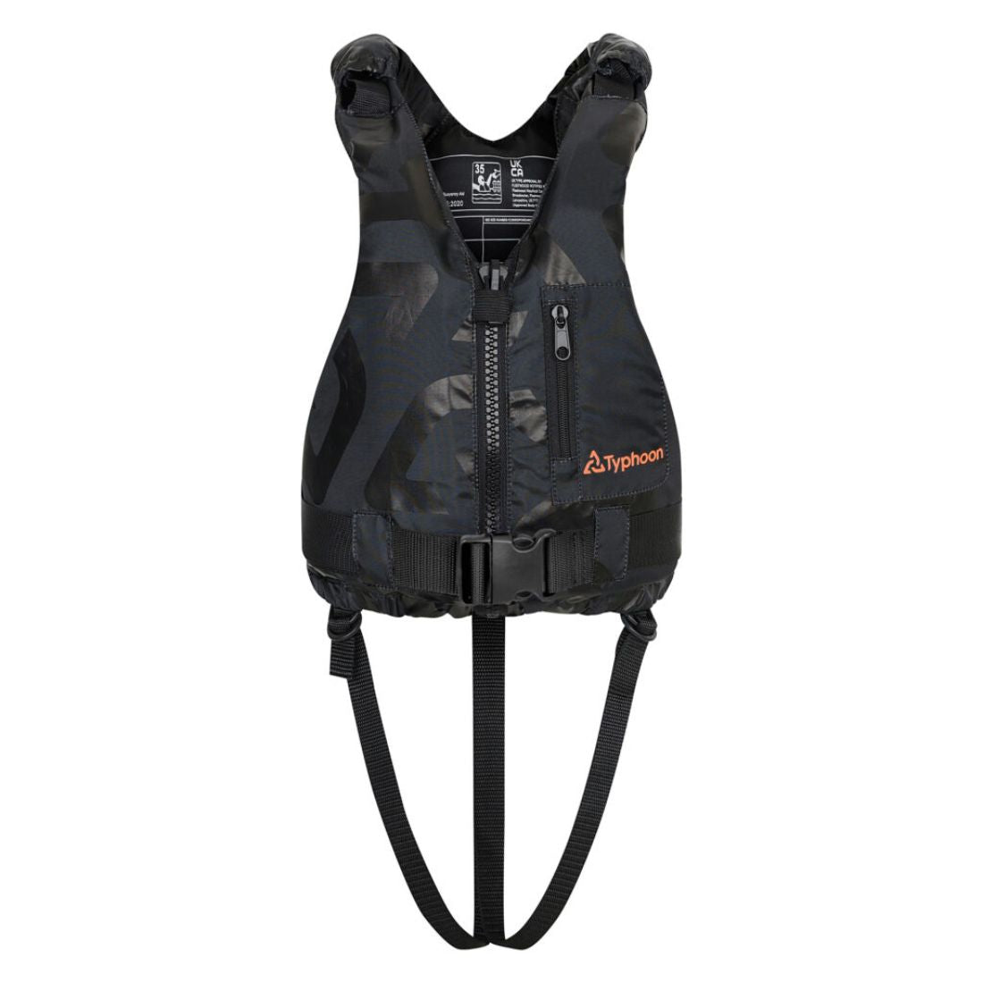 Typhoon Hudson Junior 50N Front Entry Buoyancy Aid Black Buoyancy Aid