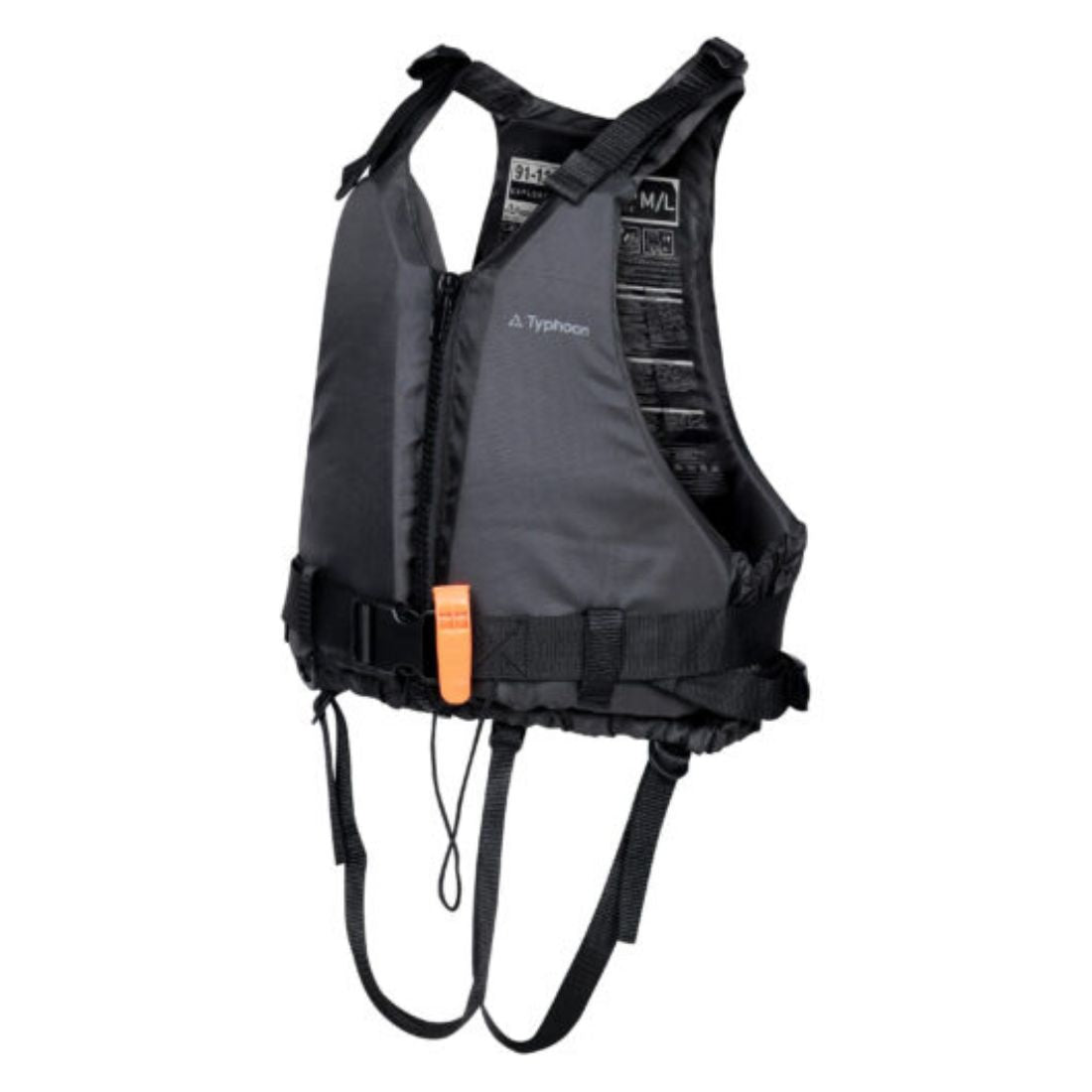 Typhoon Essential 50N Front Entry Buoyancy Aid Black Buoyancy Aid