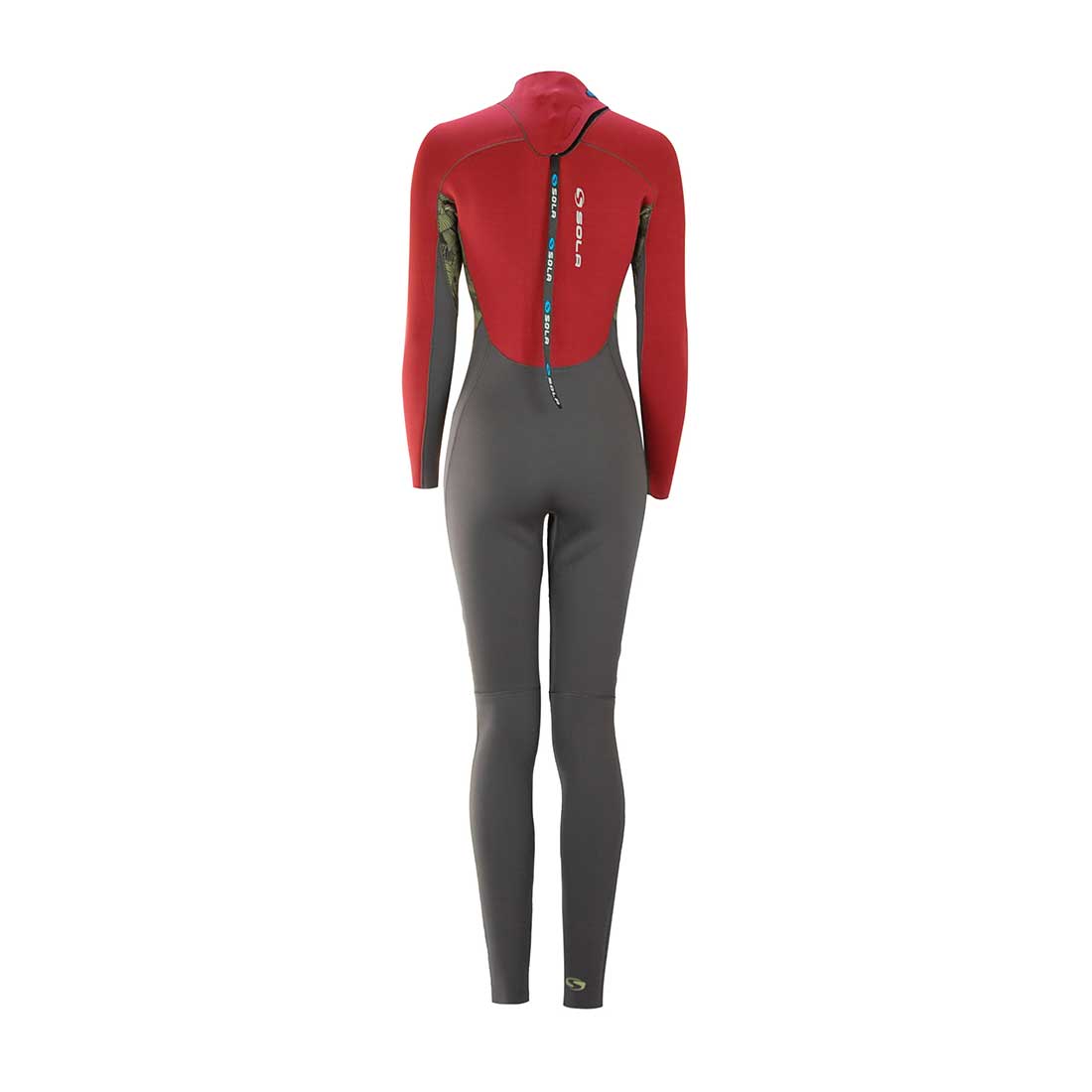 Sola Womens H20 4/3mm Full Wetsuit-Red