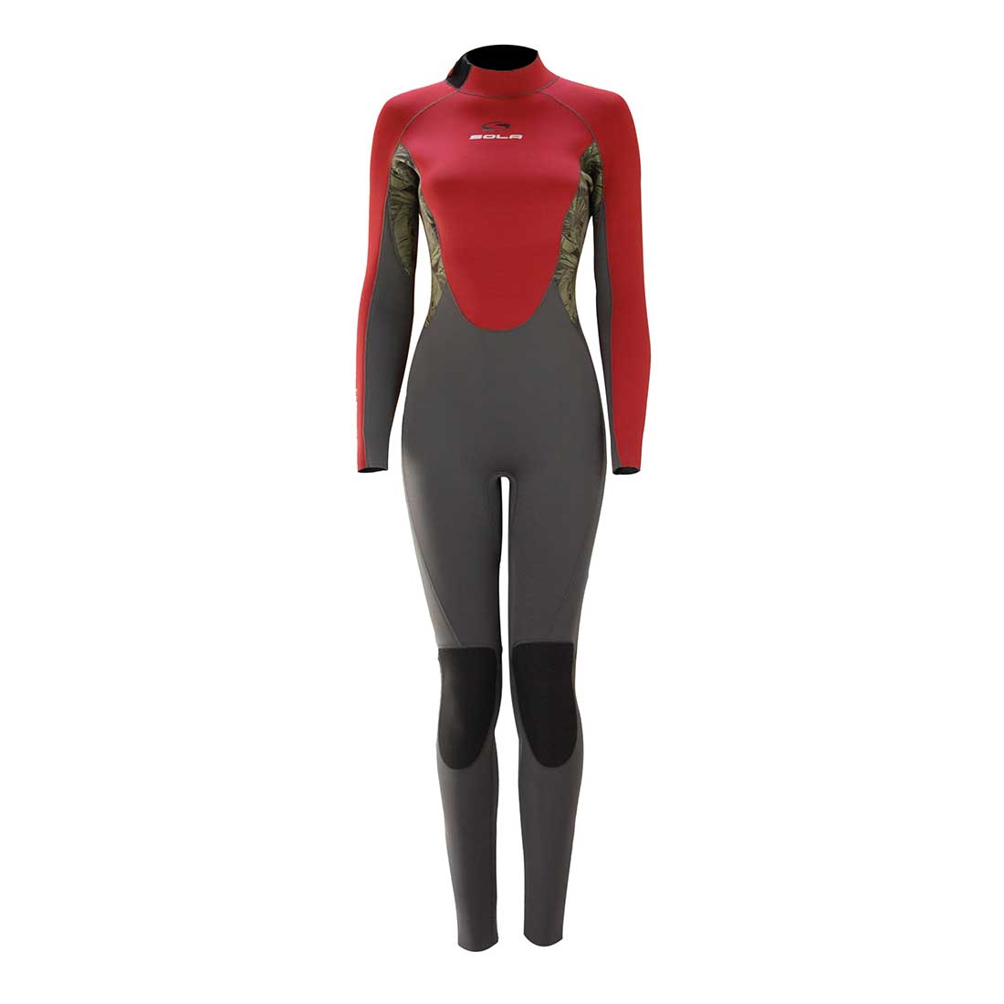 Sola Womens H20 4/3mm Full Wetsuit-Red