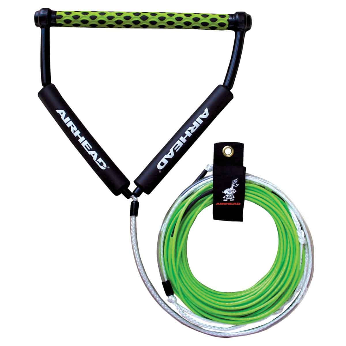 Airhead Dyneema Flat Line Wakeboard Rope and Handle Green