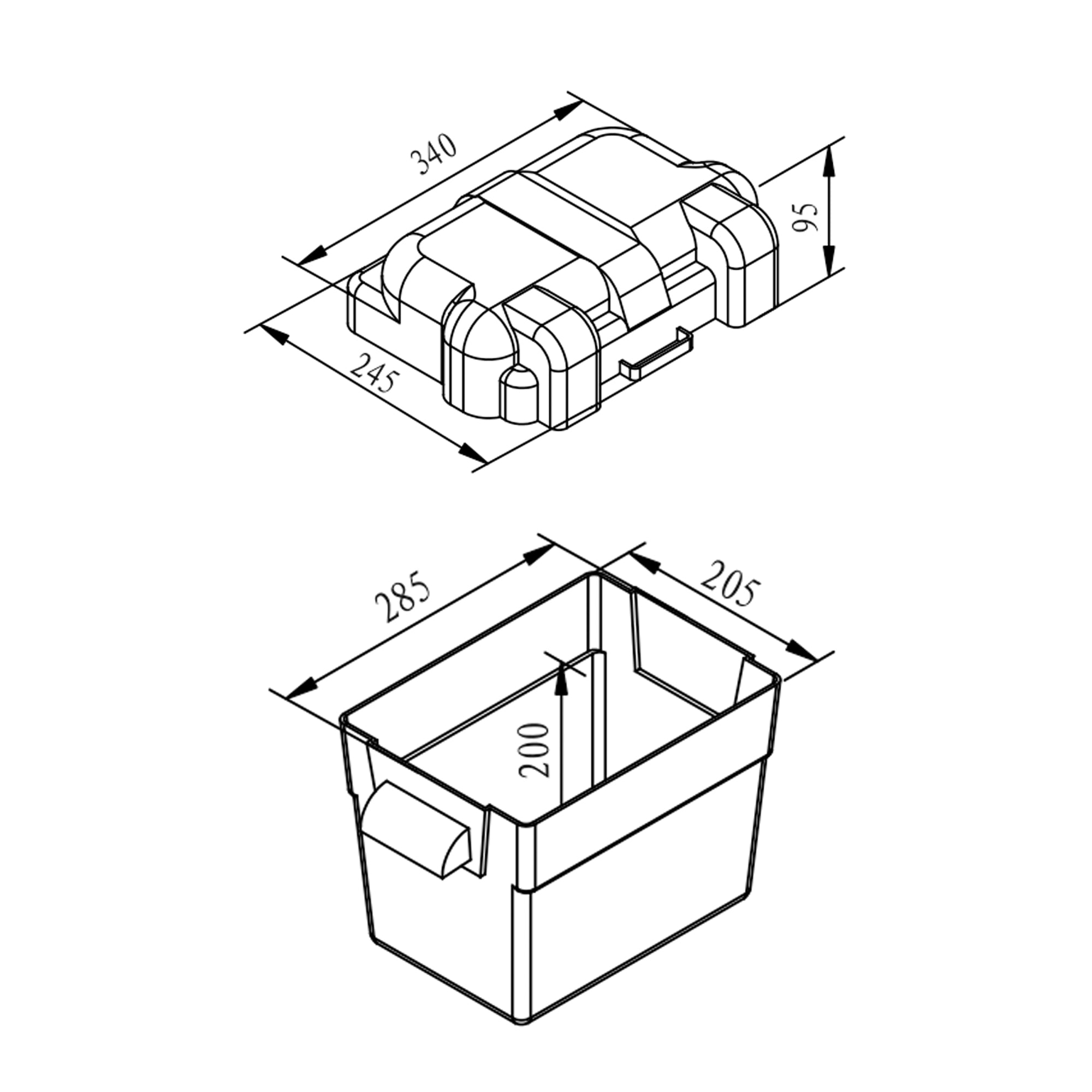 Boatworld Boat Battery Box Small