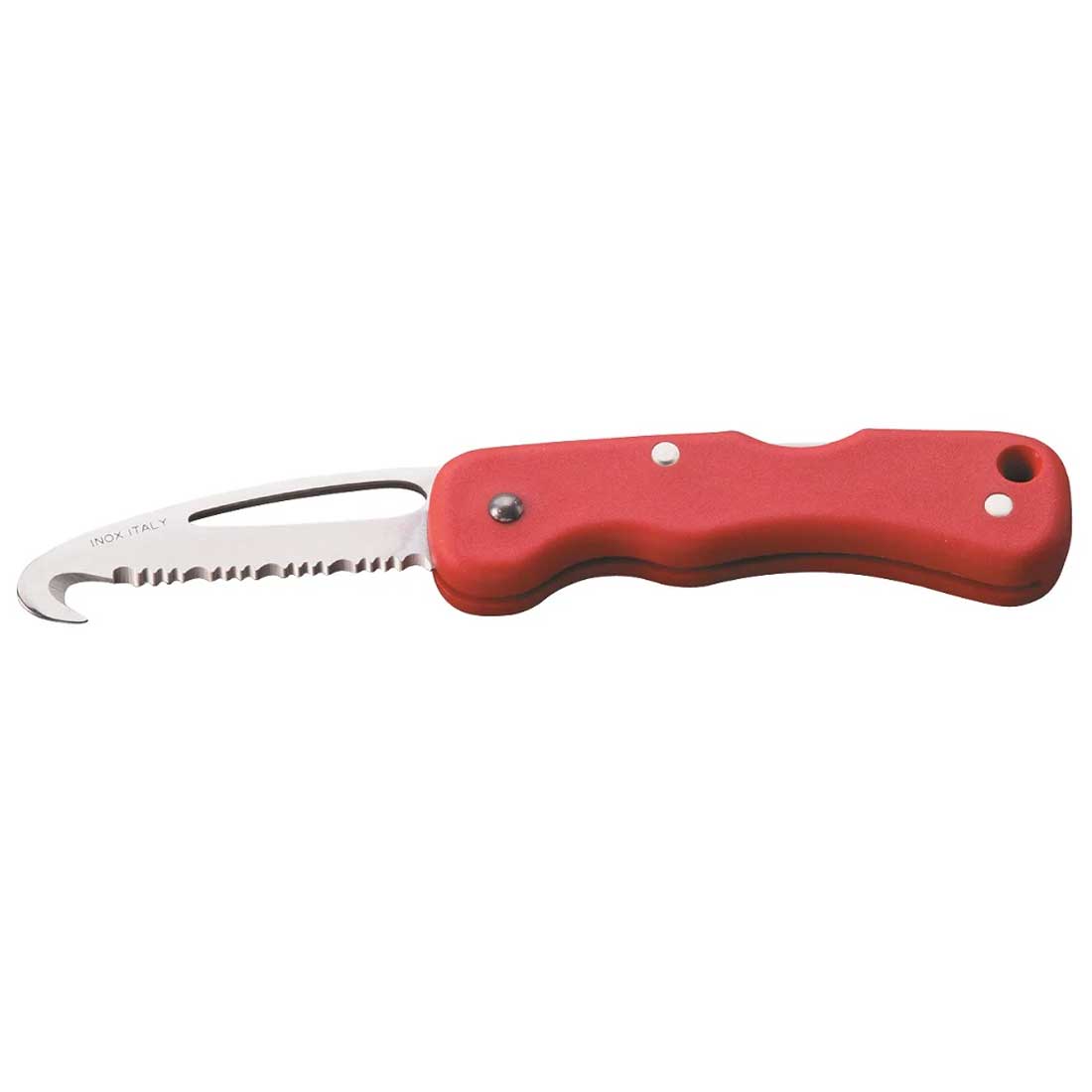 Whitby Safety/Rescue Lock Knife (Cutting Hook) Red