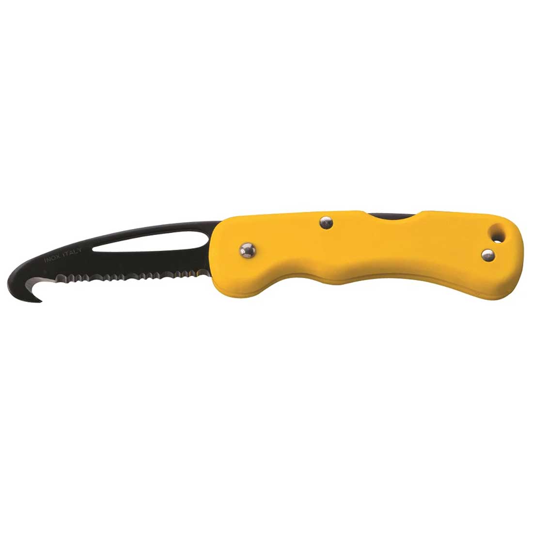 Whitby Safety/Rescue Lock Knife (Cutting Hook) Yellow