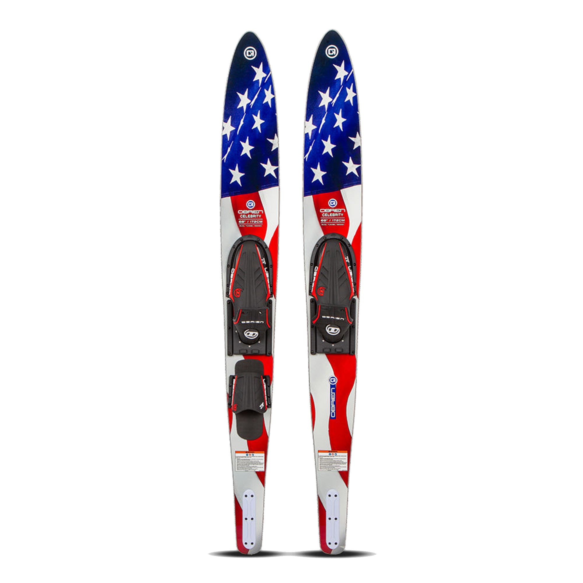 O'Brien Celebrity Combo Skis 68" with X-7 Bindings Flag