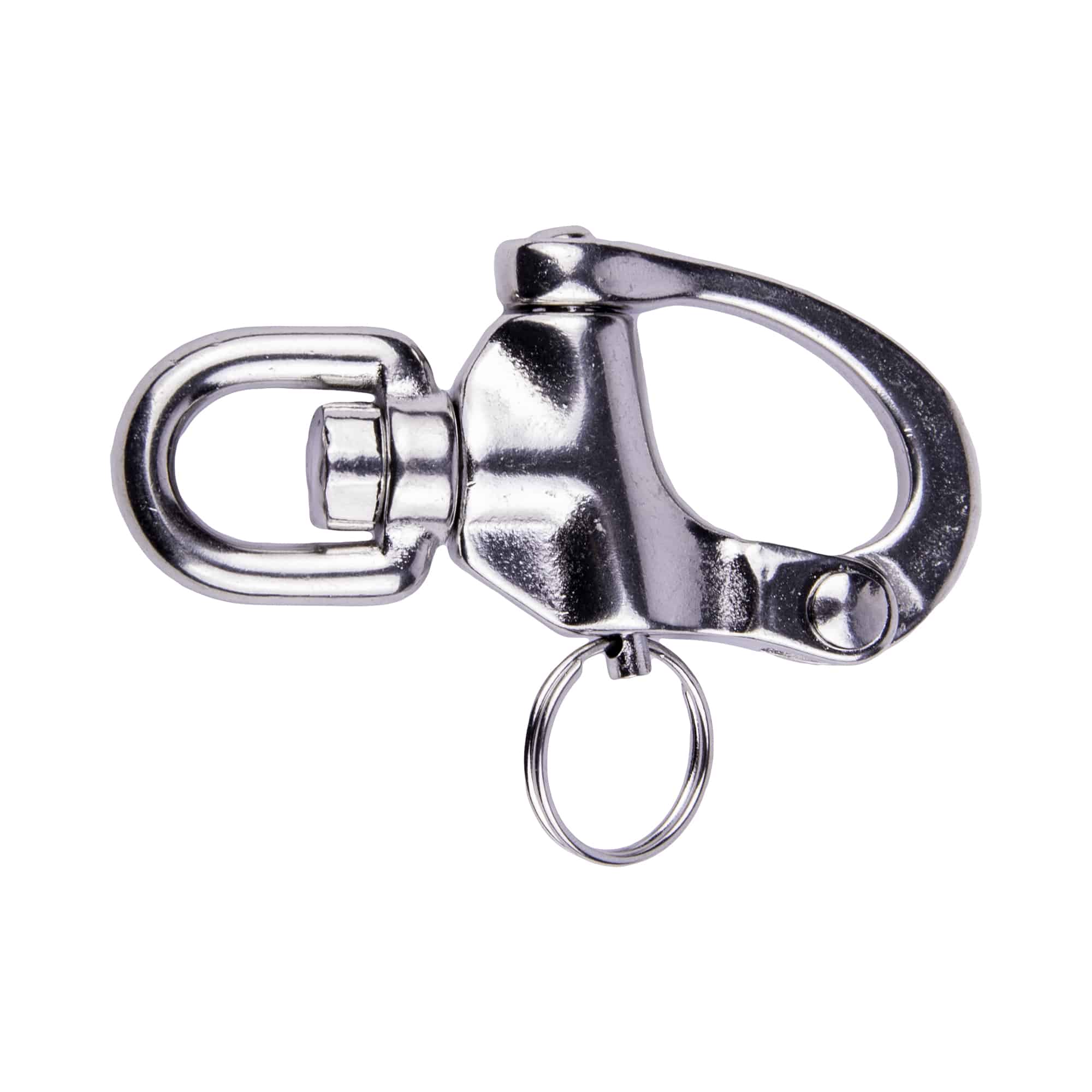 Boatworld Stainless Steel 87mm Eye Swivel Snap Shackle