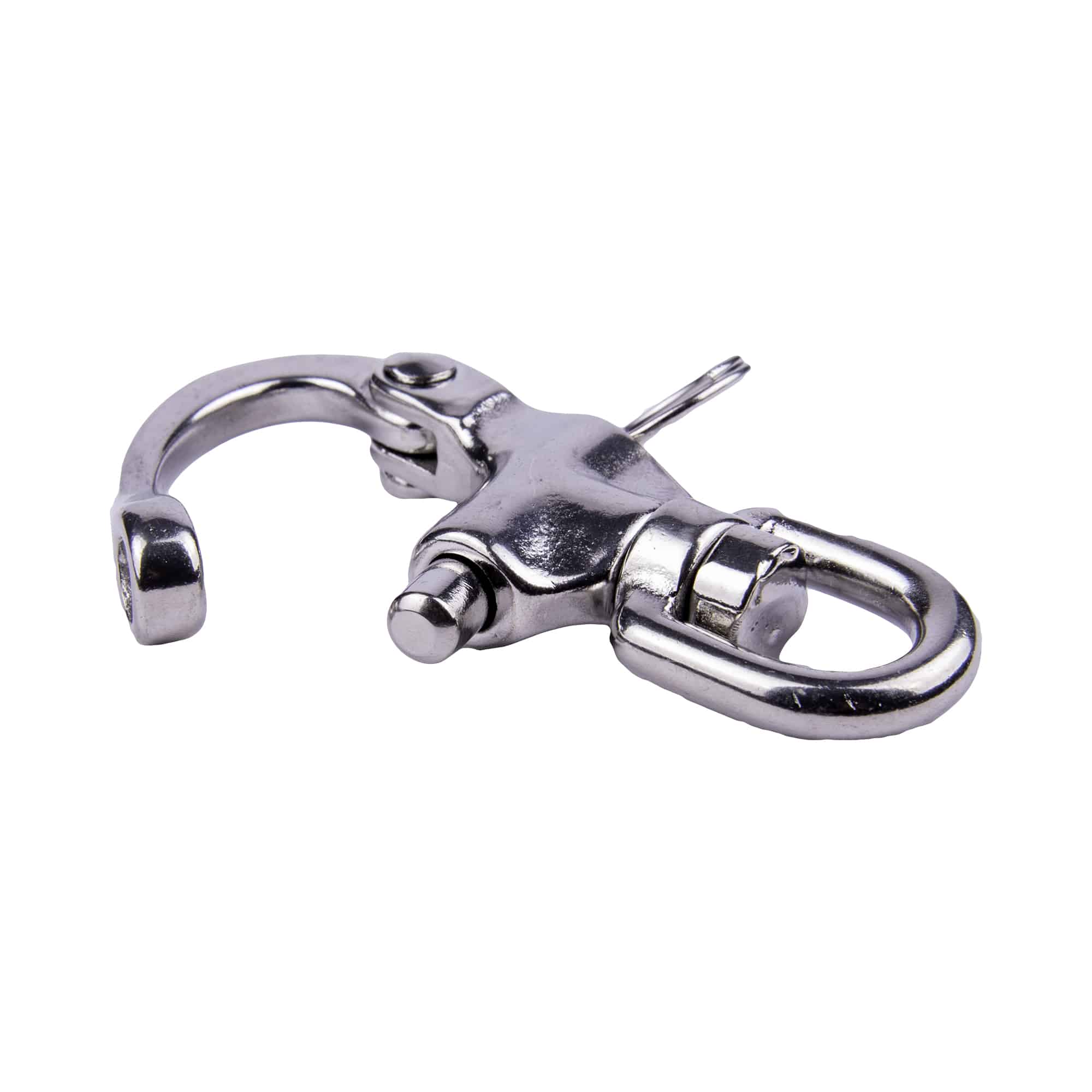 Boatworld Stainless Steel 87mm Eye Swivel Snap Shackle