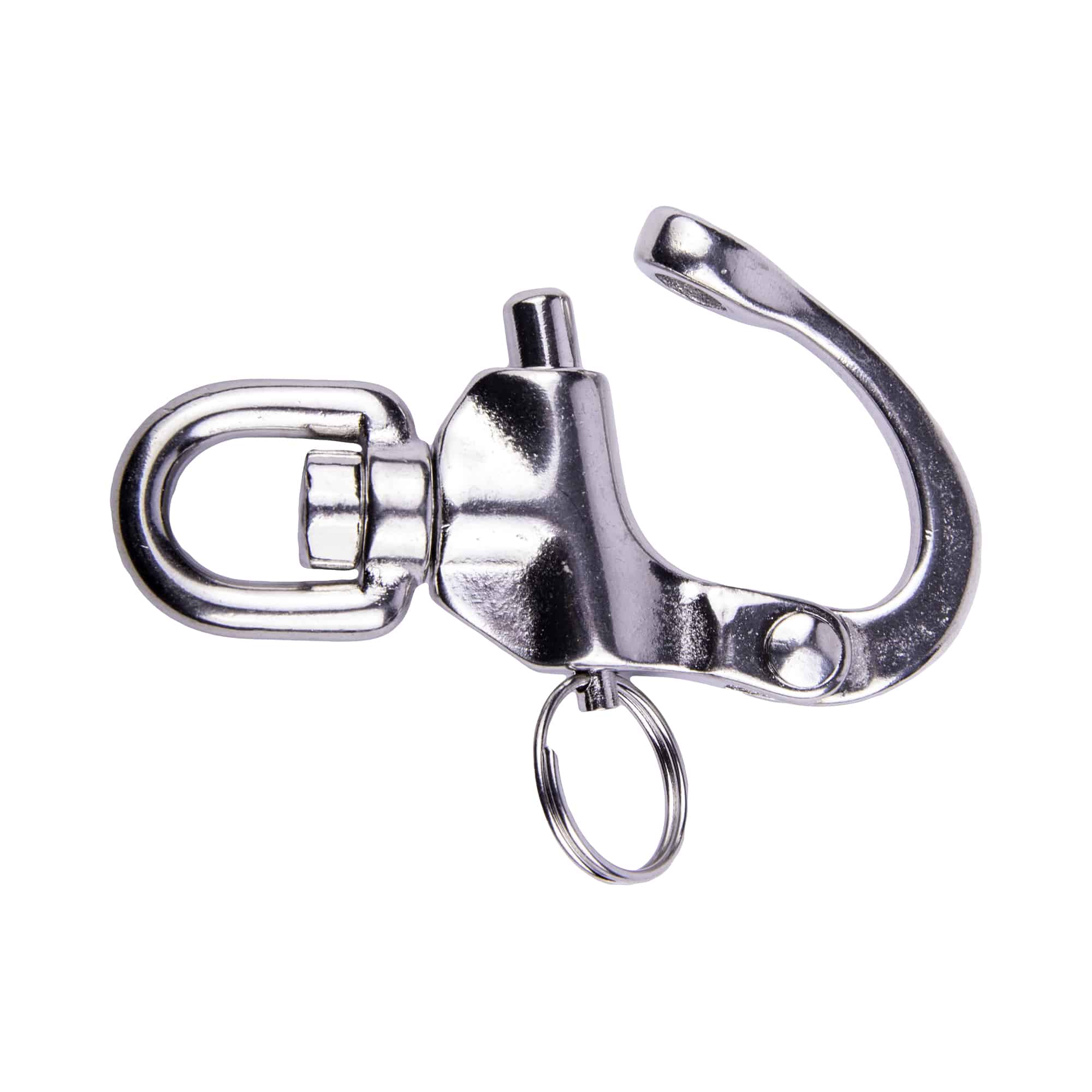 Boatworld Stainless Steel 87mm Eye Swivel Snap Shackle