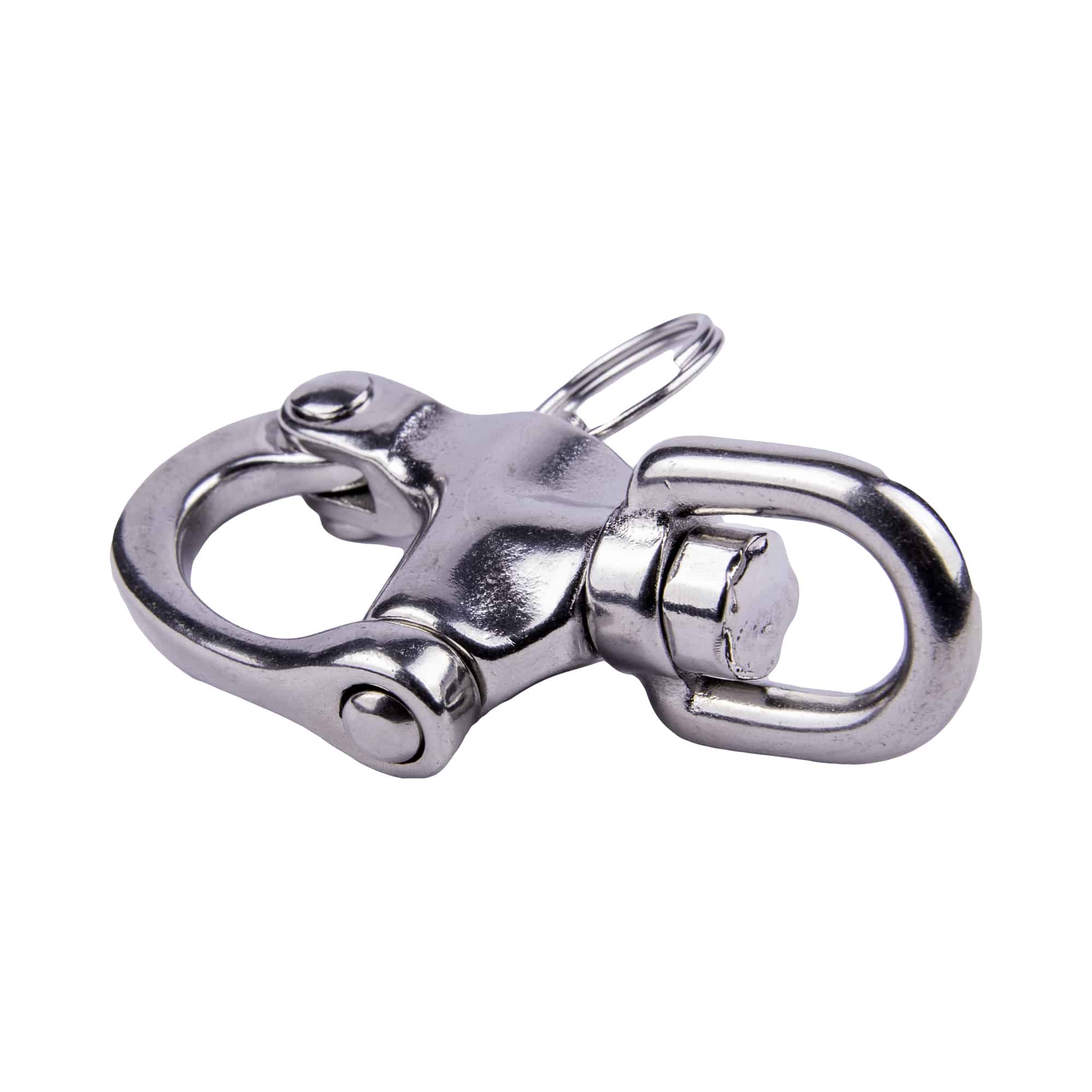 Boatworld Stainless Steel 87mm Eye Swivel Snap Shackle