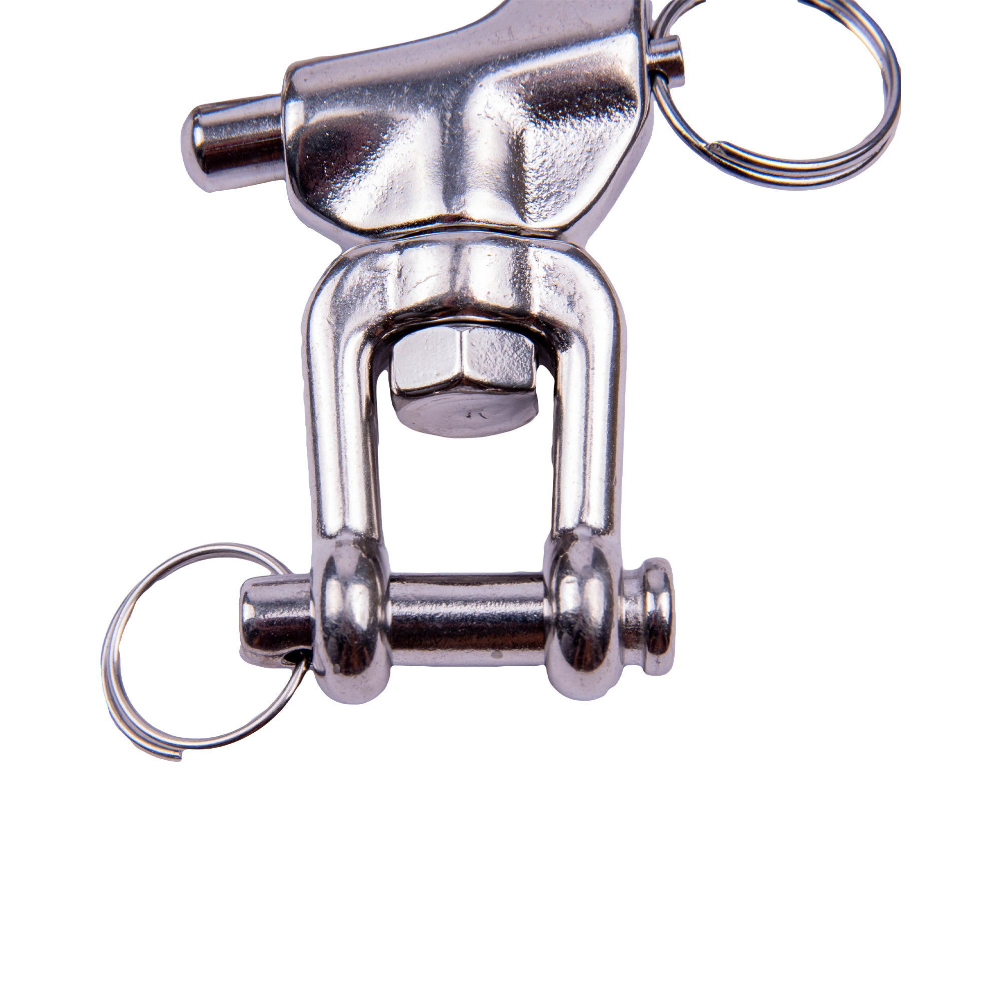 Boatworld Stainless Steel 70mm Jaw Swivel Snap Shackle